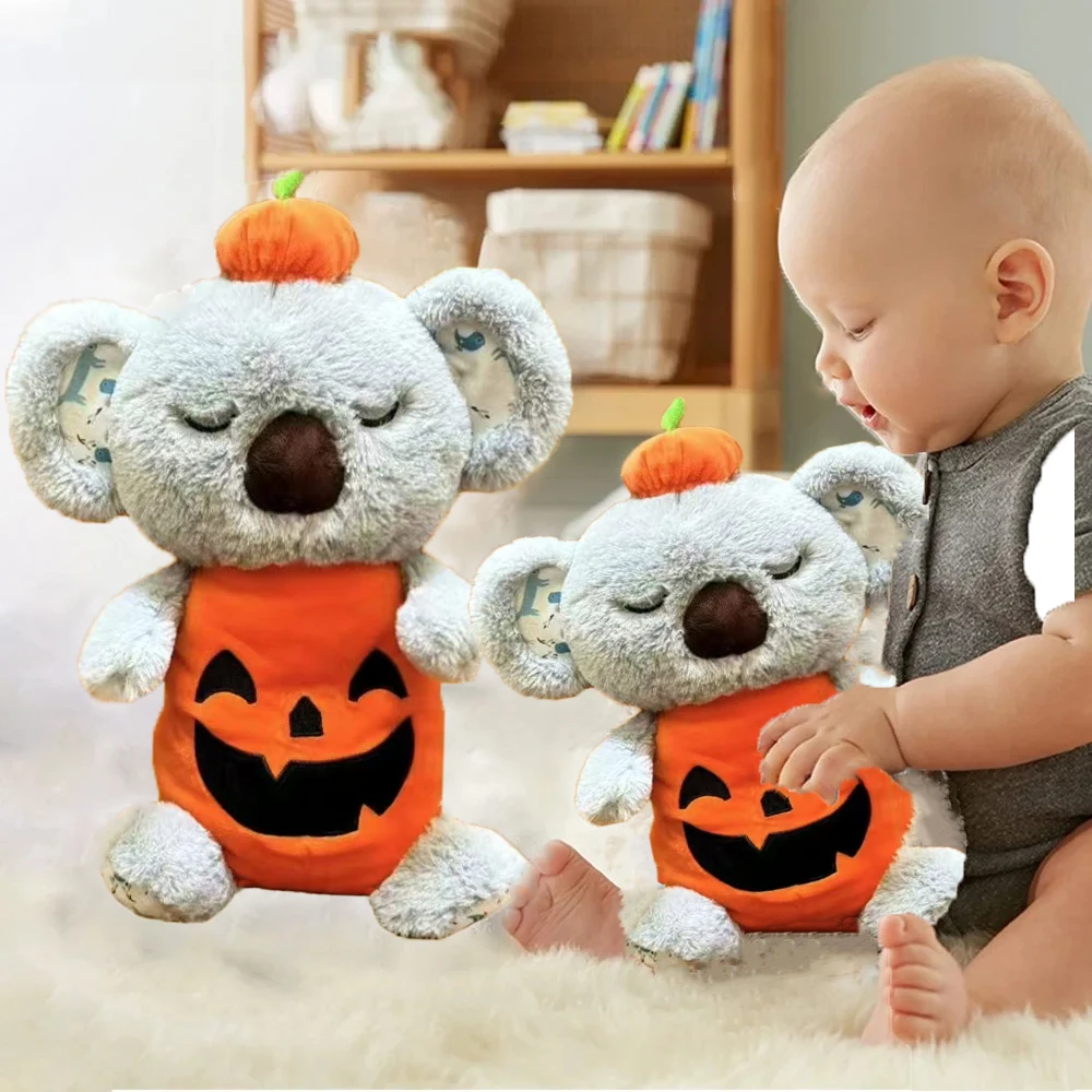 

Baby Plush Doll Breathing Bear Soothing Sleep Playmate Otter Sensory Toy 4 Modes Adjustable Companion For Baby Conciliate Gift