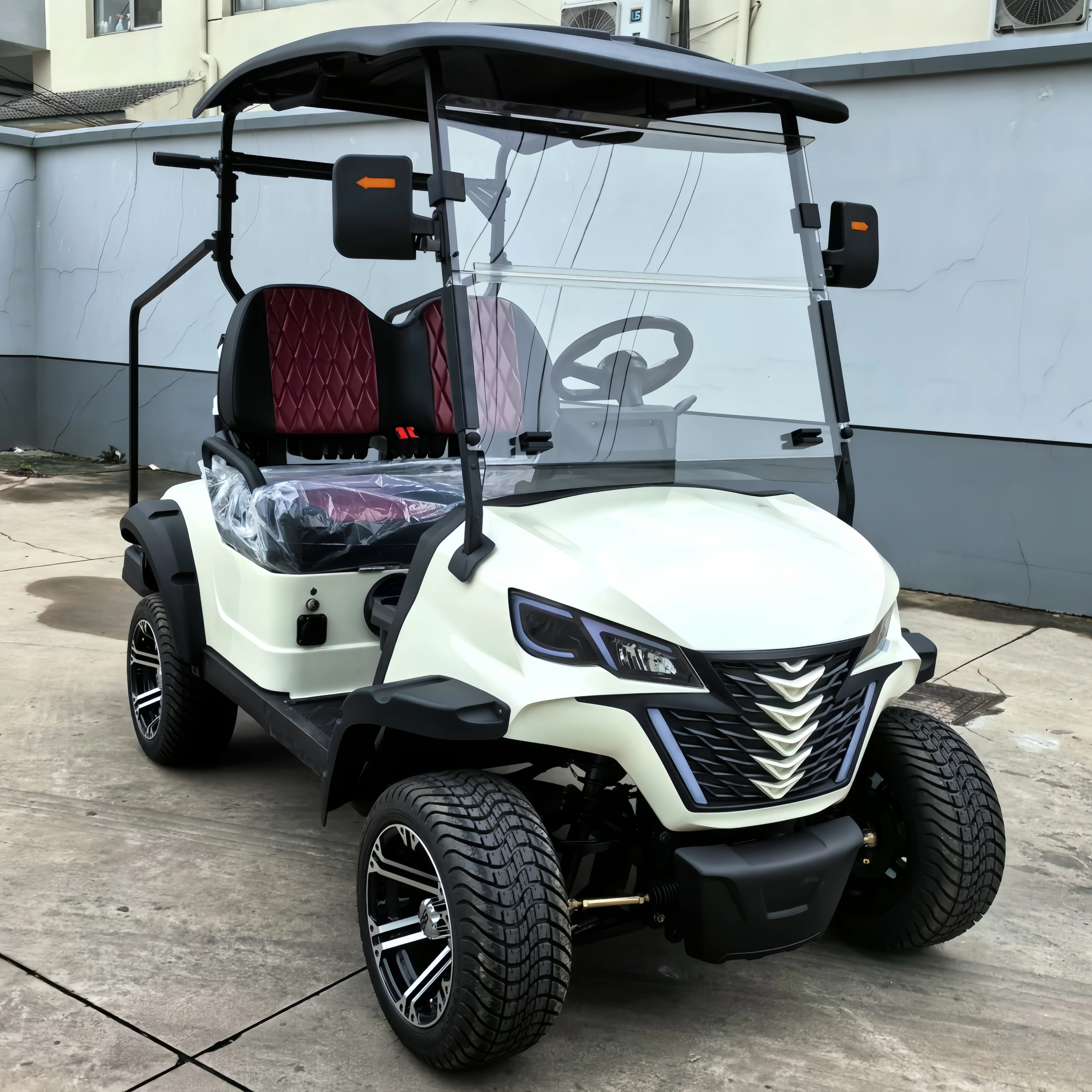 Produk terlaris baru kereta Golf elektrik 2 set kursi tunggal kereta Golf elektrik lipat Mini