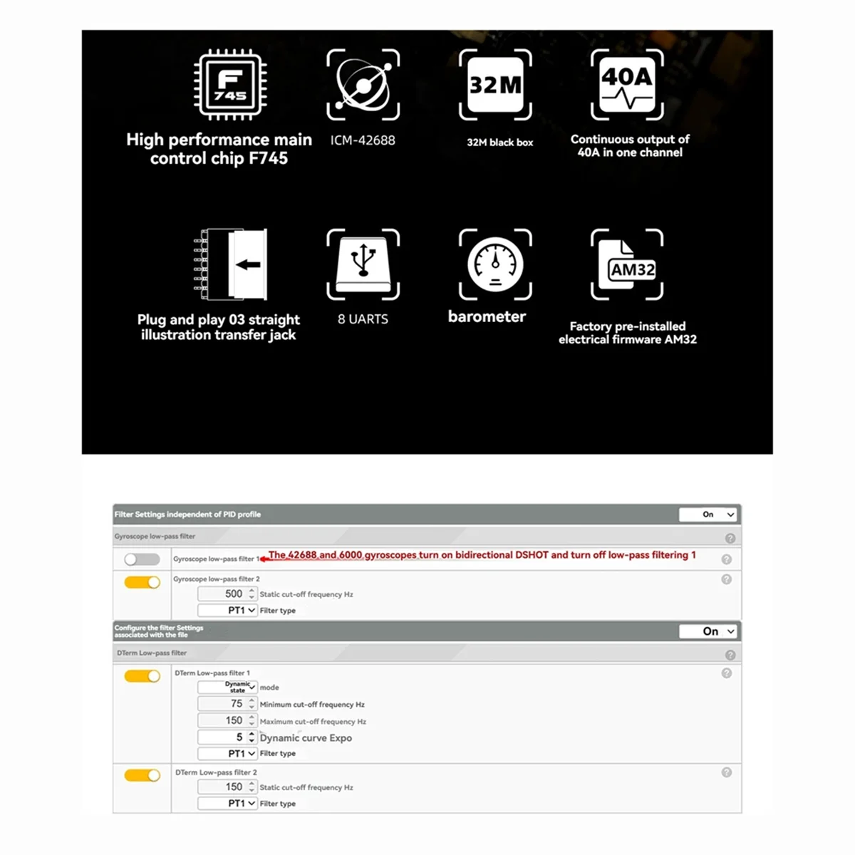 WIK-nbF745 AIO 40A -42688 Al0 Контроллер полета FPV для FPV