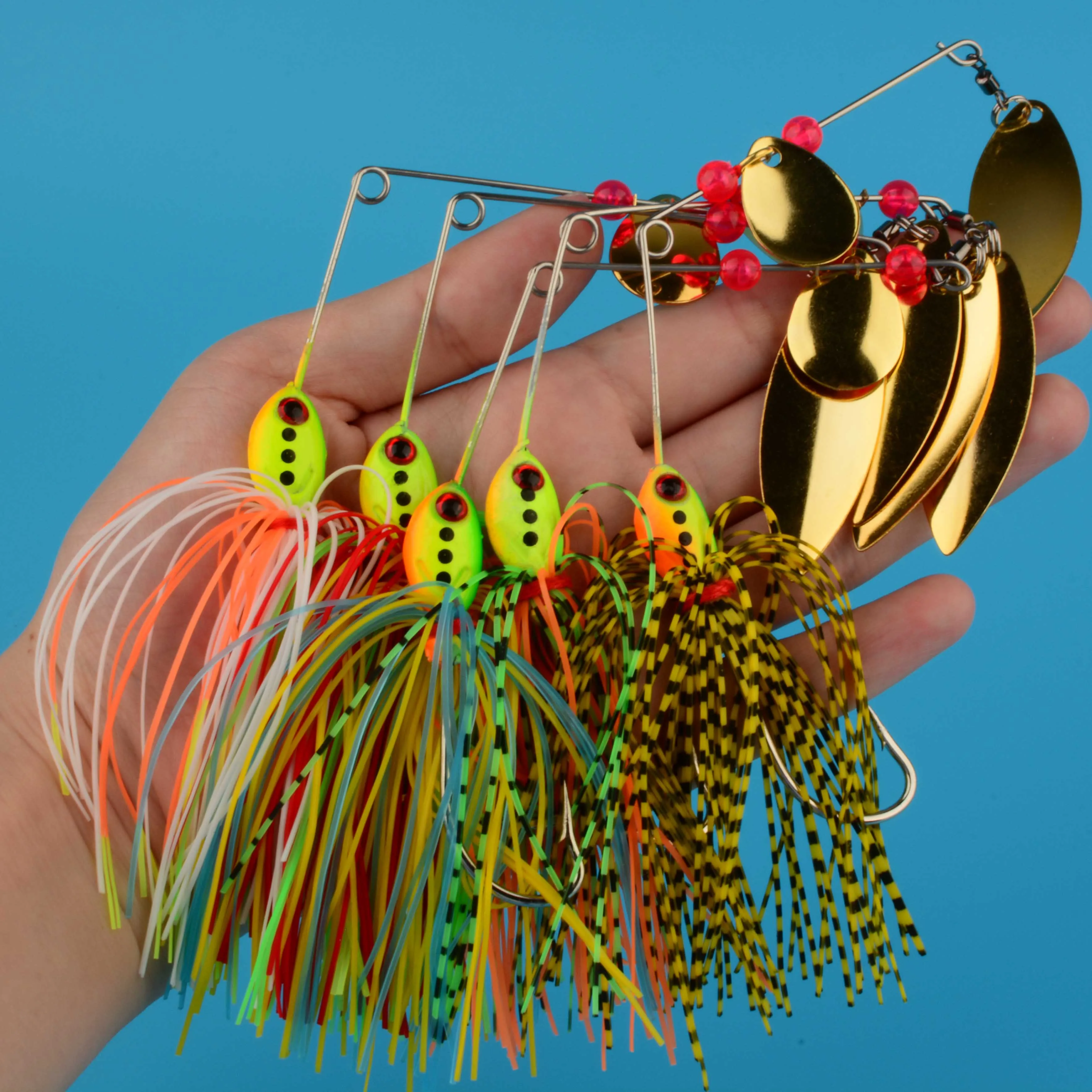 5Pcs Fishing Lure Wobbler Spinners Spoon Bait For Pike Peche Tackle Artificial Baits Metal Lures Sequins Spinnerbait