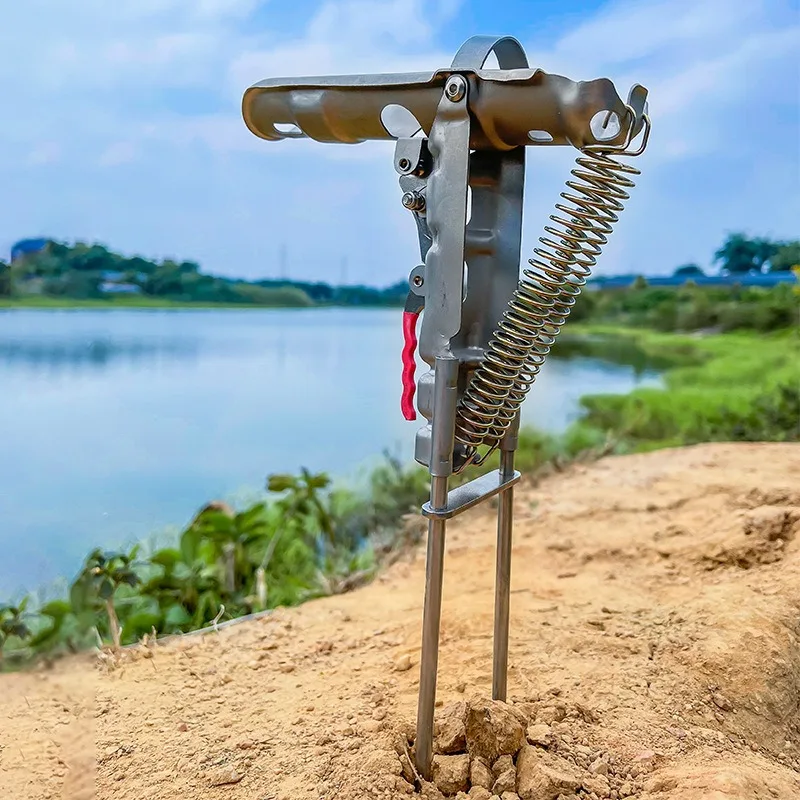 Automatic Spring Angle Fishing Rod Fishing Tackle Bracket Anti-rust Steel Fishing Bracket Rod Holder