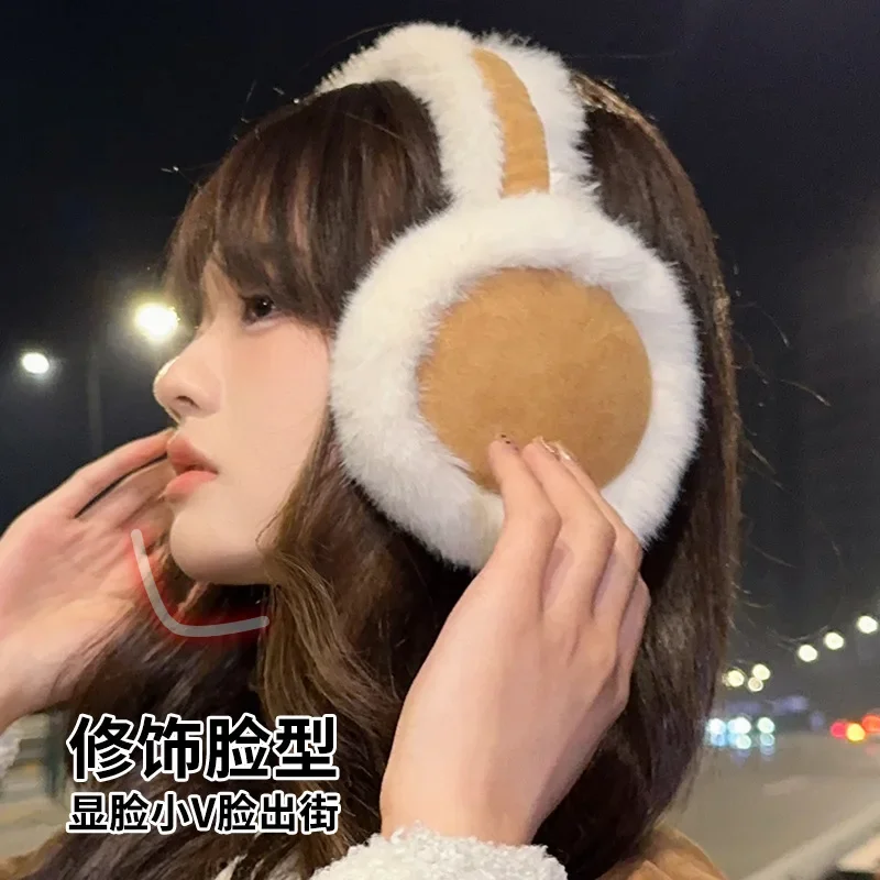 Winter brown women can love the ears warm plush ear muffs ear bag cycling anti-freeze ear muffs