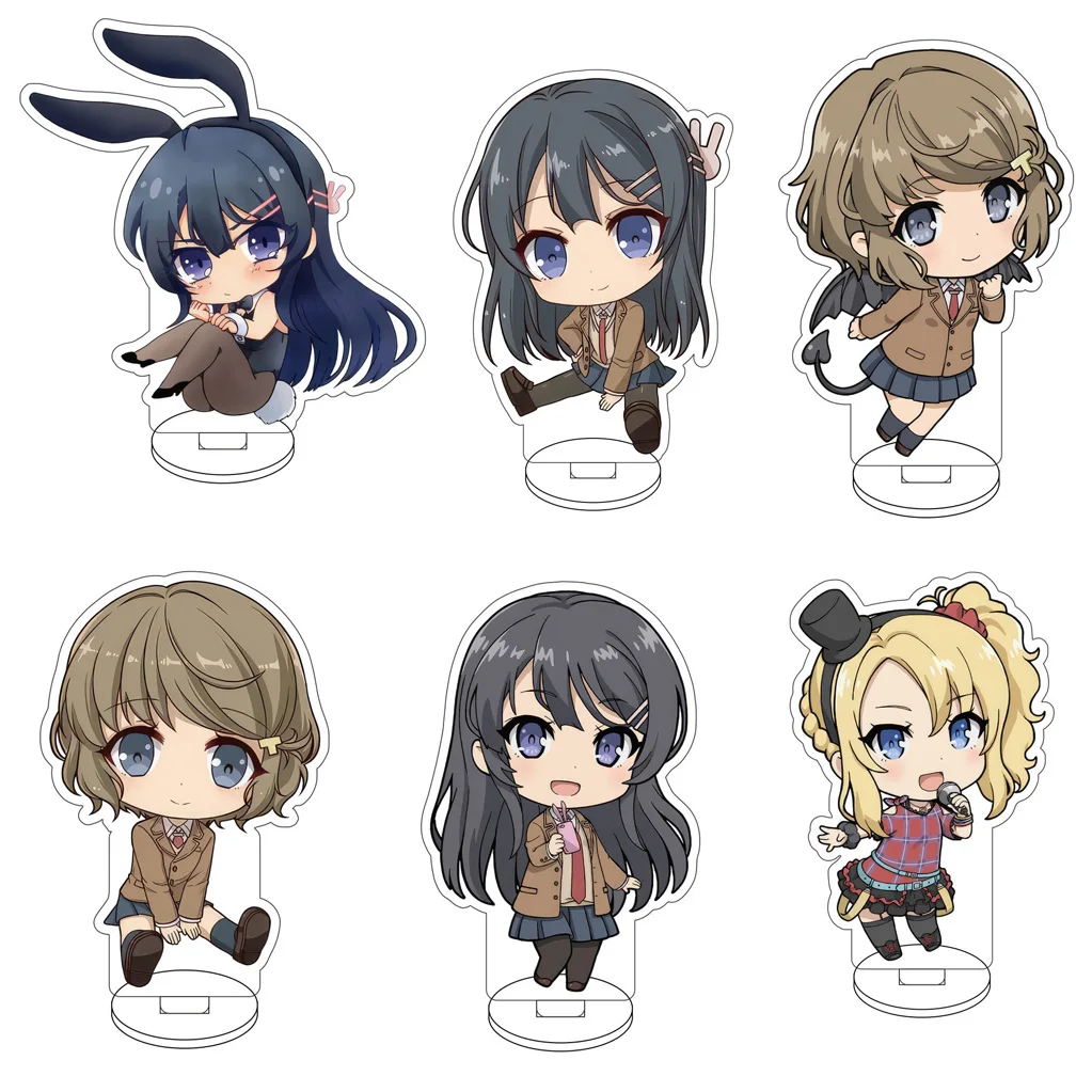 

10CM Anime Rascal Does Not Dream of Bunny Girl Senpai Azusagawa Sakuta Sakurajima Mai Cos Acrylic Figure Stand Gifts Ornaments