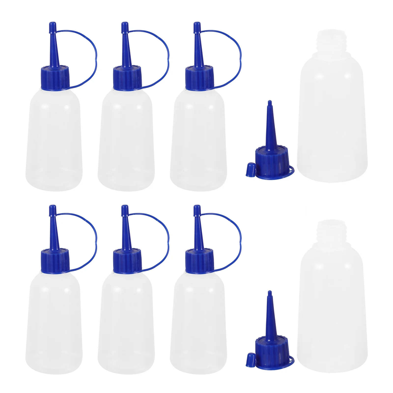 10pcs Plastic Bottles Small Tip Glue Applicator For Craft Paint Oil Dispensing Fine Nozzle Squeeze Bottle Portable Liquid