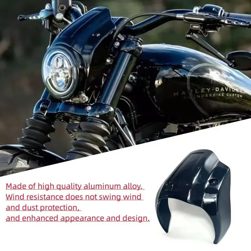 

Motorcycle Headlight Fairing Front Mask For Harley Davidson Softail Street Bob Breakout 2018-2023 Aluminum alloy