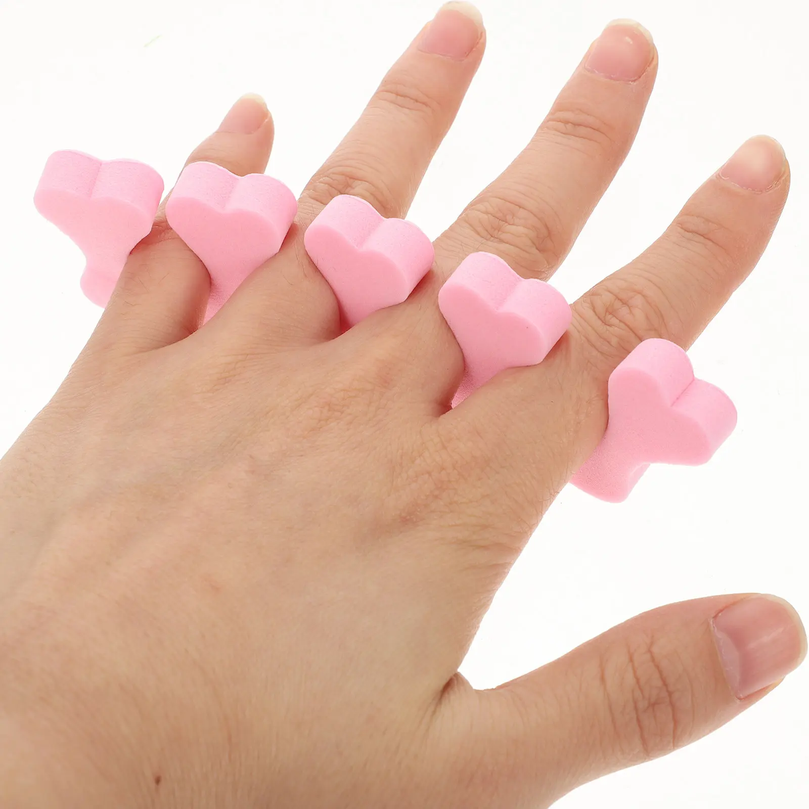 

40Pcs Nail Toe Separator Eva Foam Heart Shape Pedicure Tools Finger Toe Separator Essential for Nail Polish Protection