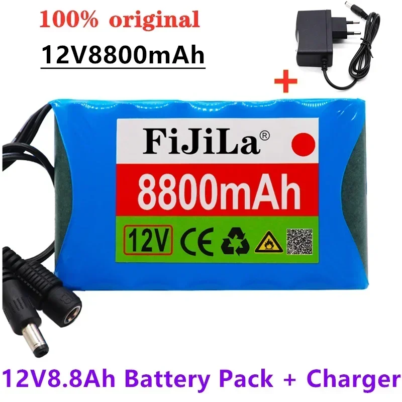 Draagbare Super 12V 8800Mah 6S1P Battery Pack Oplaadbare Lithium Ion Batterij Capaciteit Dc 12.6V 8.8Ah Cctv Cam Monitor