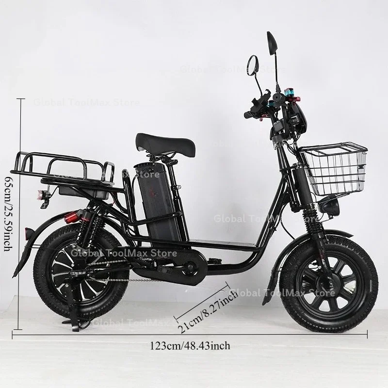 15A 21A 30A  60V Export 16 Inch 3.0 Tire Russian Electric Vehicle Electric Bicycle Takeaway Car, Battery