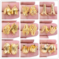 5pcs/Lot Gold Color Ethnic Vintage Flower Bead Caps For Jewelry Making Supplies Metal Accessories DIY Necklace Earrings Findings