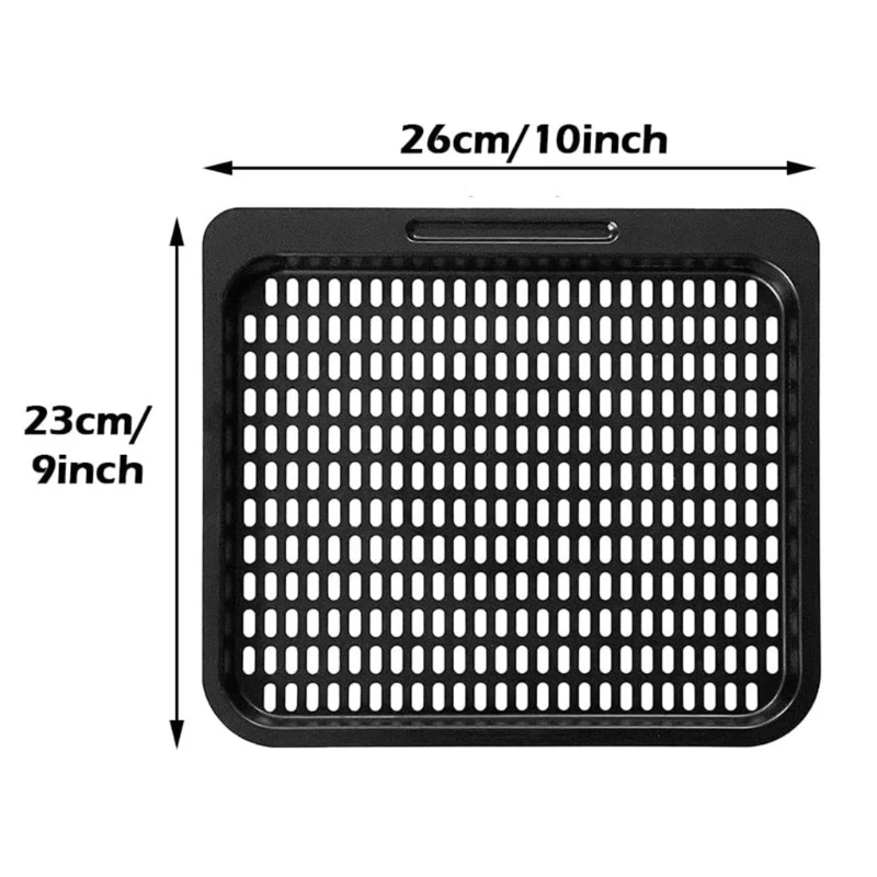 Useful Air Fryers Tray Removable Wide Application Square Air Fryer Crisper Plate Heat Resistant Grill Pan,Replacement Part