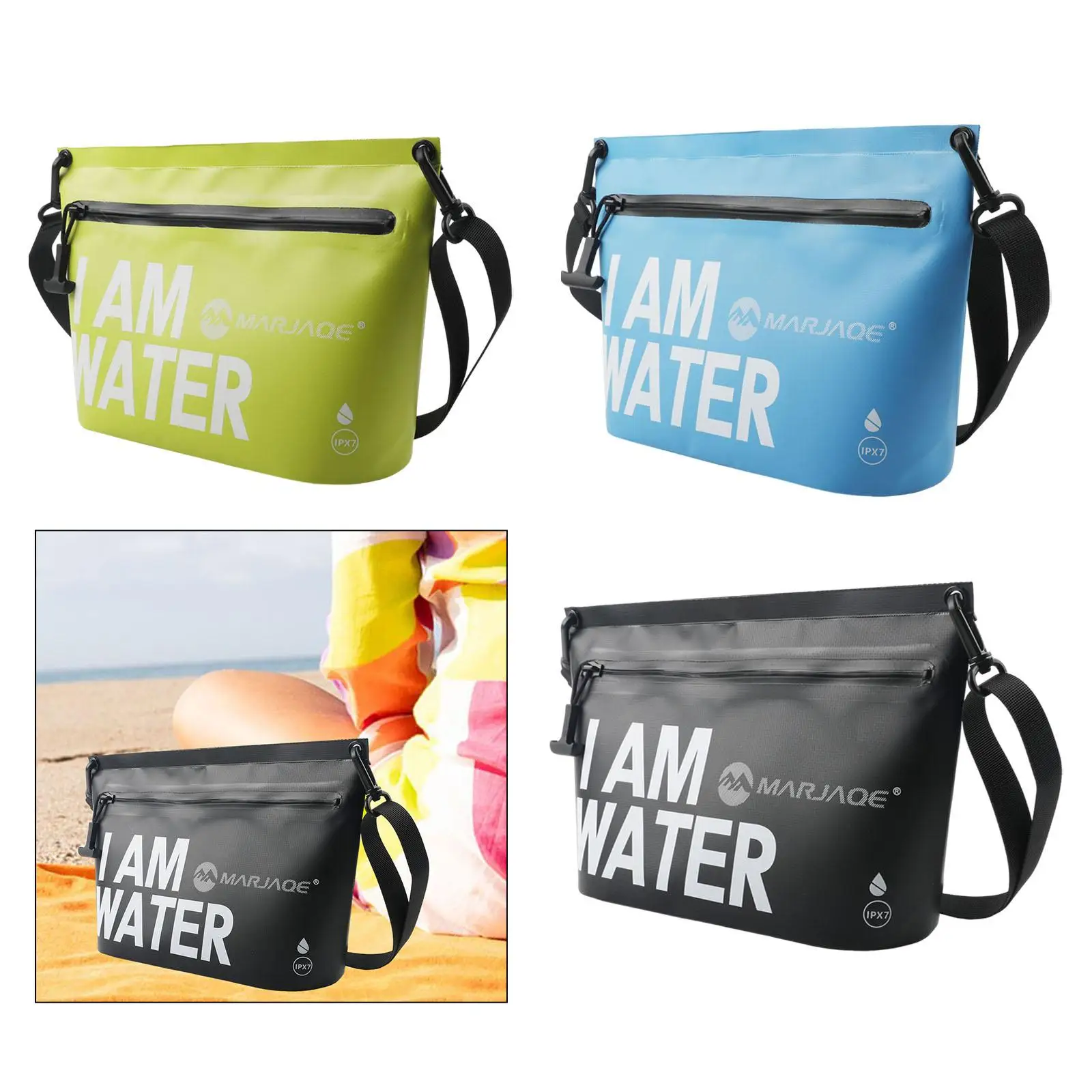 

Waterproof Dry Bag Handbag Handle Bag with Adjustable Waist Strap Tote Pouch for Women Men for Beach Outdoor Camping Swimming