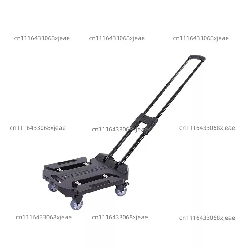 Folding Portable Flat Truck Fully Folding Household Luggage Truck Trailer Express Trolley Shopping Small Pull Truck