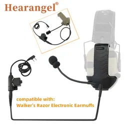 DulMédiateur set-Adaptateur de microphone, kit de ligne Y pour rasoir de Walker, téléphone de sauna électronique avec DulPTT U94 pour Baofeng Walperforated