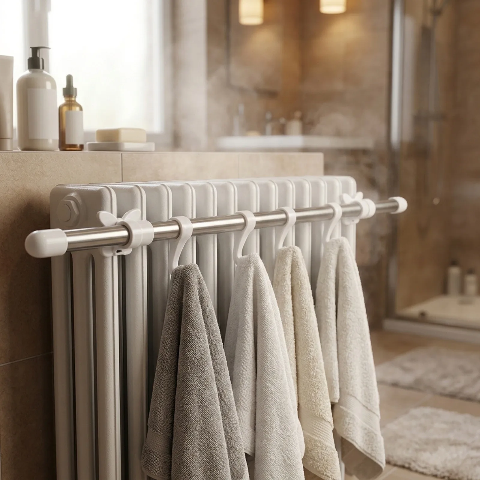 Stainless Steel For Radiator Towel Rail with 3 Hooks - Built for Consistent Performance in Daily Household Use