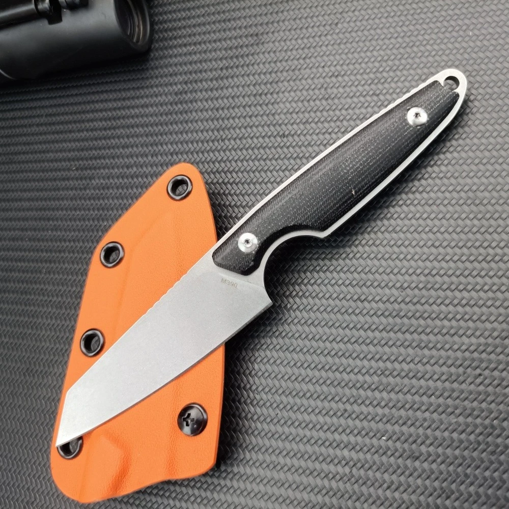 

Wilderness Hunting Straight Knife Micarta Handle 8Cr13MoV Blade Tactical Self-Defense EDC Outdoor Straight Knives with K-Sheath