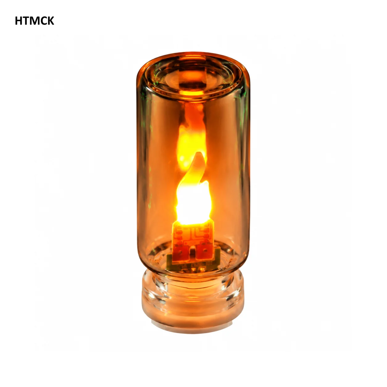 USB-Powered Flickering LED Candle Night Light, Frosted Glass Simulated Flame Lamp for Car Home Room Laptop Decor