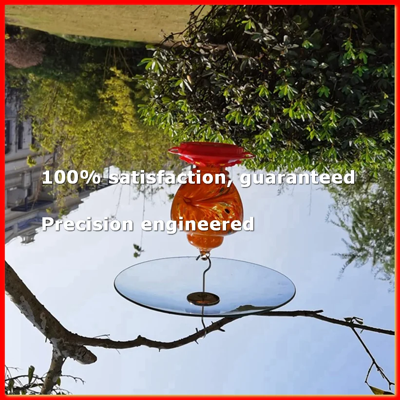 Glass Squirrel Baffle for Bird Feeders Pole - Shepherd Hooks/Post Hanging - Clear 13Inch Large-A79M