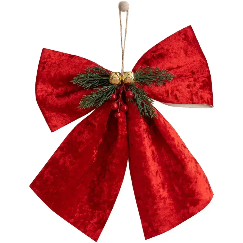 

Праздничные елочные украшения Рождественский бант Рождественские украшения 16*20 см Очаровательный праздничный дизайн банта Удобная подвесная петля