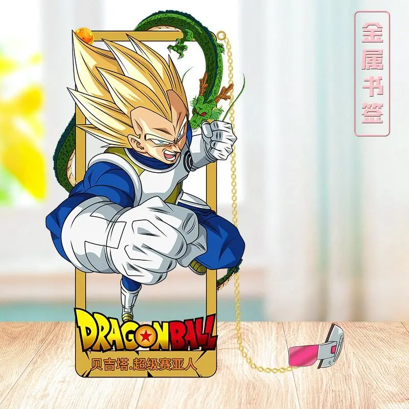 Neues Dragon Ball Son Goku Lesezeichen: Hochwertiges Cartoon-Charakter-Design, Kreatives Hohles Metall-Schreibwaren-Anhänger für Studenten – Detail 4