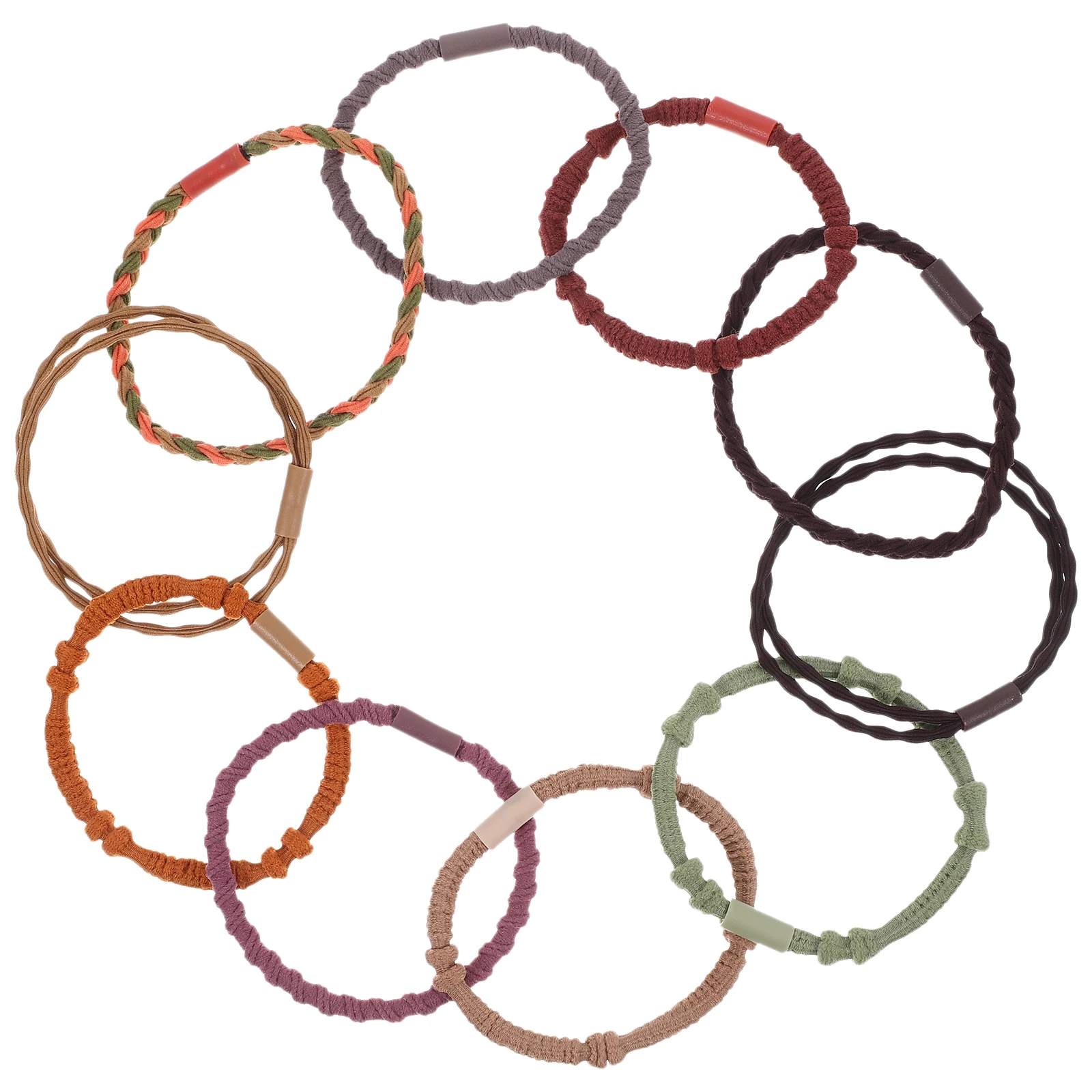 

20Pcs Hair Ties Braided Ponytail Holders Elastic Bands Stretchy Hair Accessories for Women Ponytail Holders