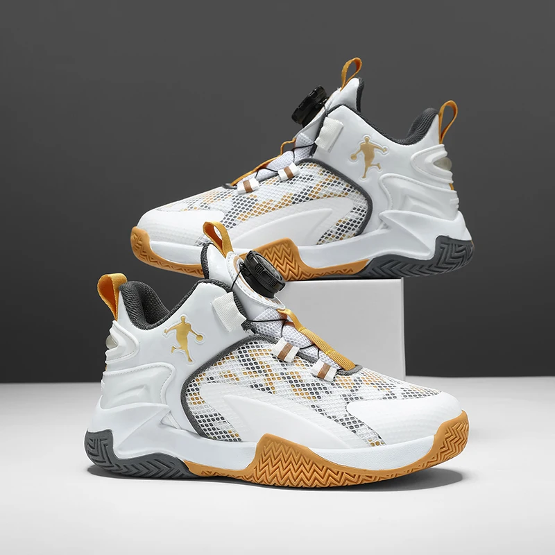 

Детская спортивная обувь для мальчиков, дышащие, устойчивые, нескользящие баскетбольные кроссовки с сеткой, школьные тренировочные универсальные баскетбольные бутсы, детские