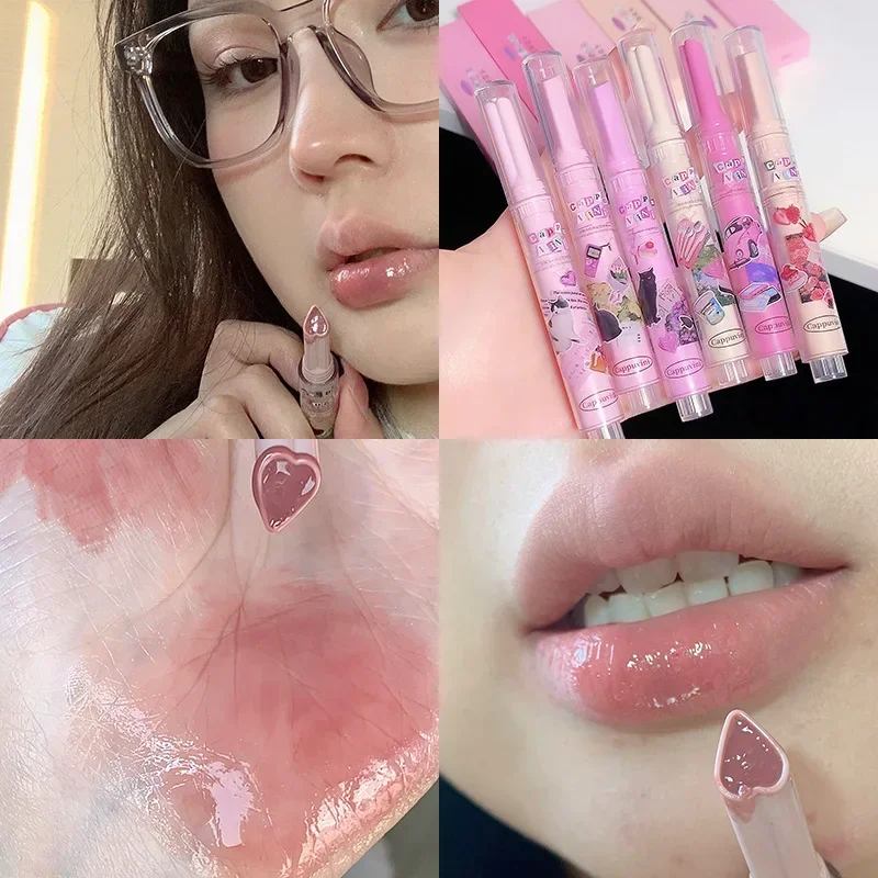 Vitality Color Lip Balm Change Lipstick Peach Girl Moisturizing Long Lasting Lip Gloss Makeup Lip Care Repair Korean Cosmetics