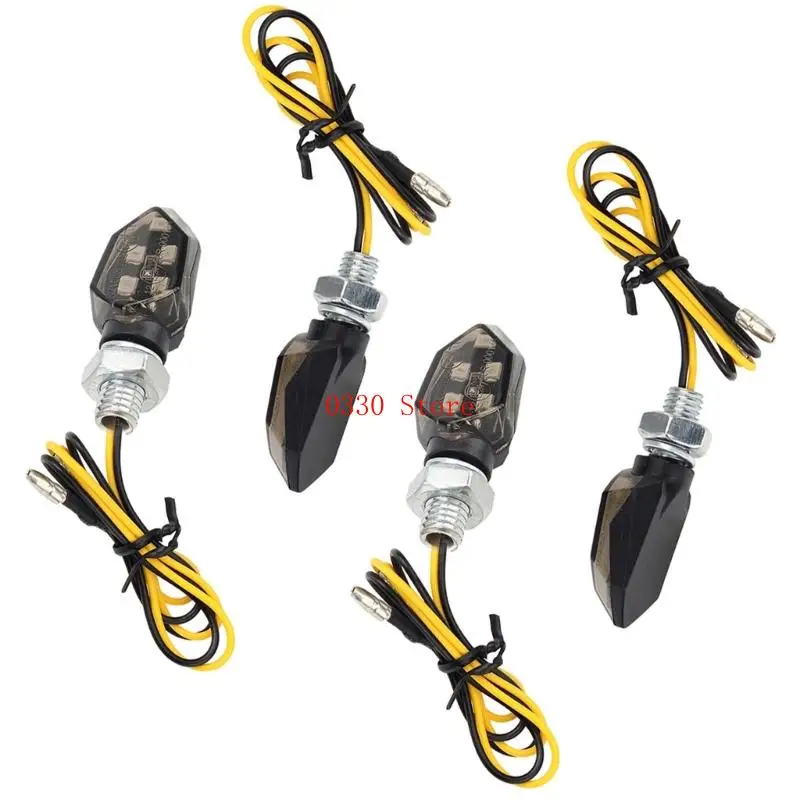 Upgrades Bright LED Motorcycle Lights 12V Universal Fit Weatherproof ABS Housing for Cruiser Sports Bikes