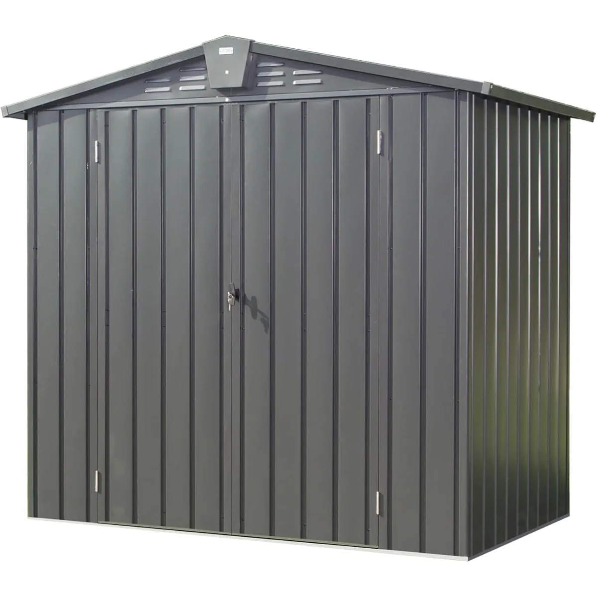 

6.5FT x 4.2FT Metal Outdoor Storage Shed, Large Lockable Metal Garden Shed with Air Vent Doors for Backyard Patio Lawn