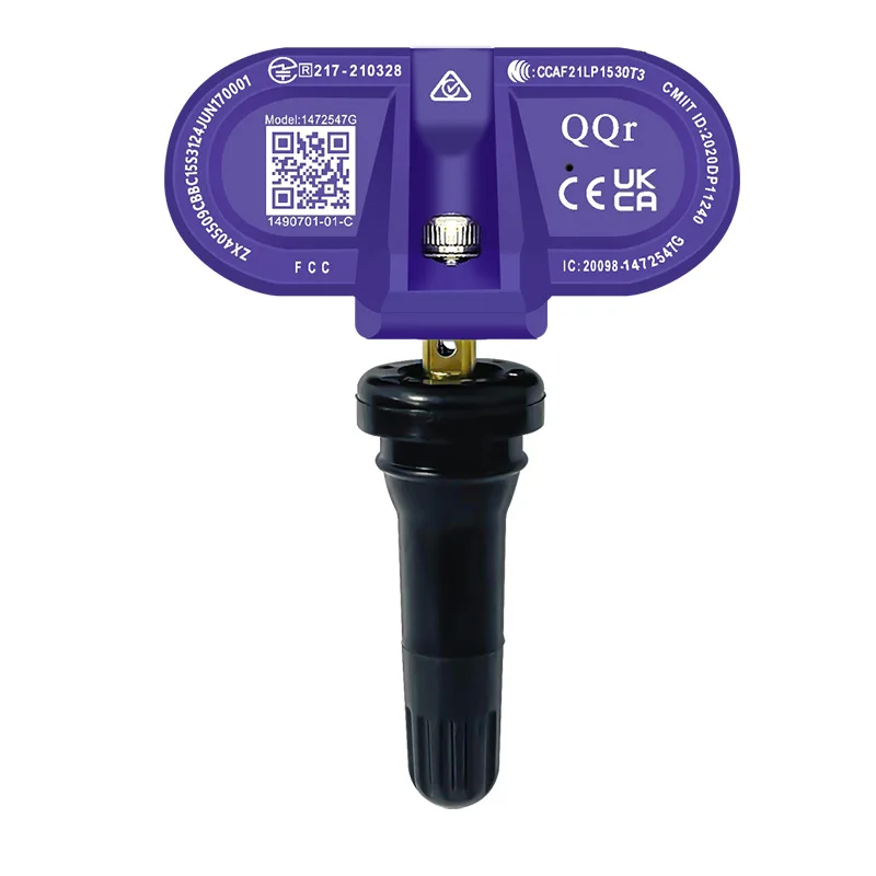 Programmable Bluetooth TPMS Sensor Set with Pre-Programmed Chips and Metal Valve Stems, 433MHz Wireless Tire Pressure Monitor