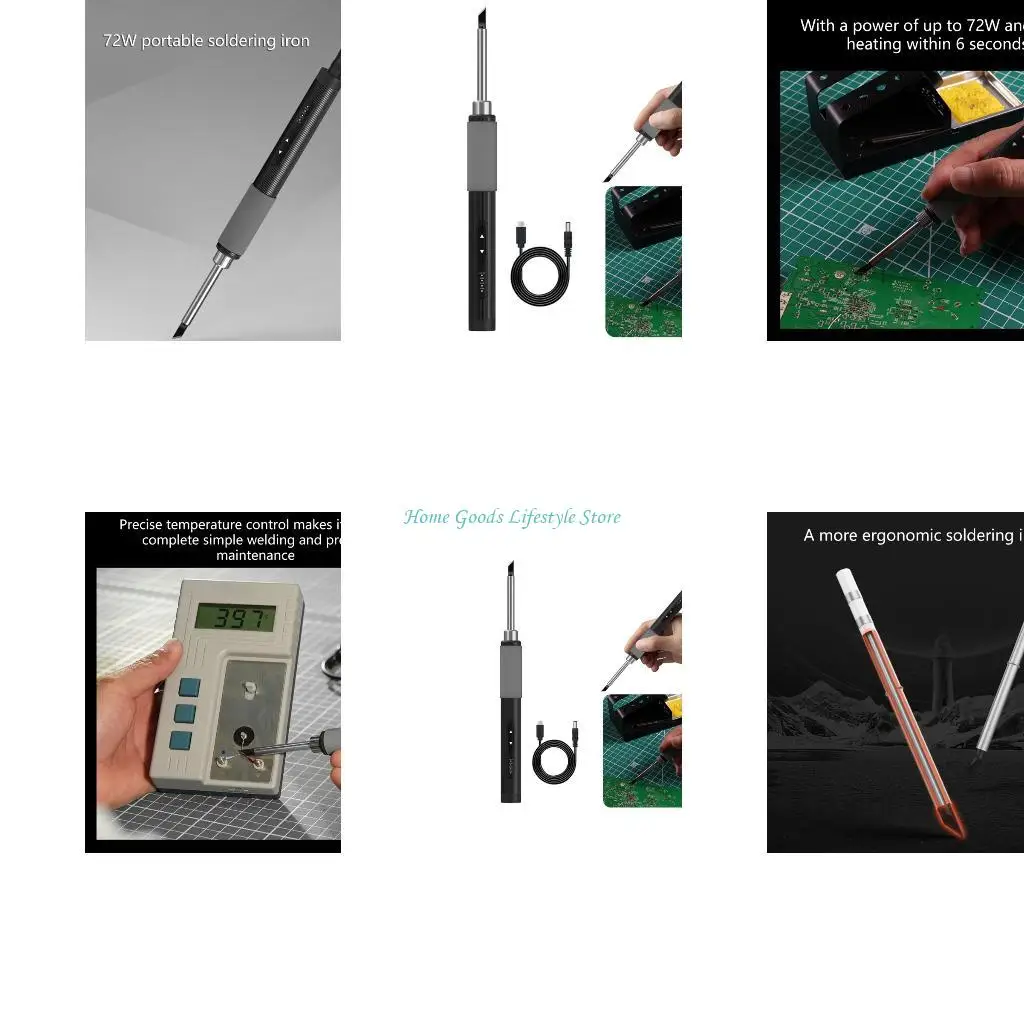 E74E Professional Electric Soldering Iron with Internal Heating and LED Indicators