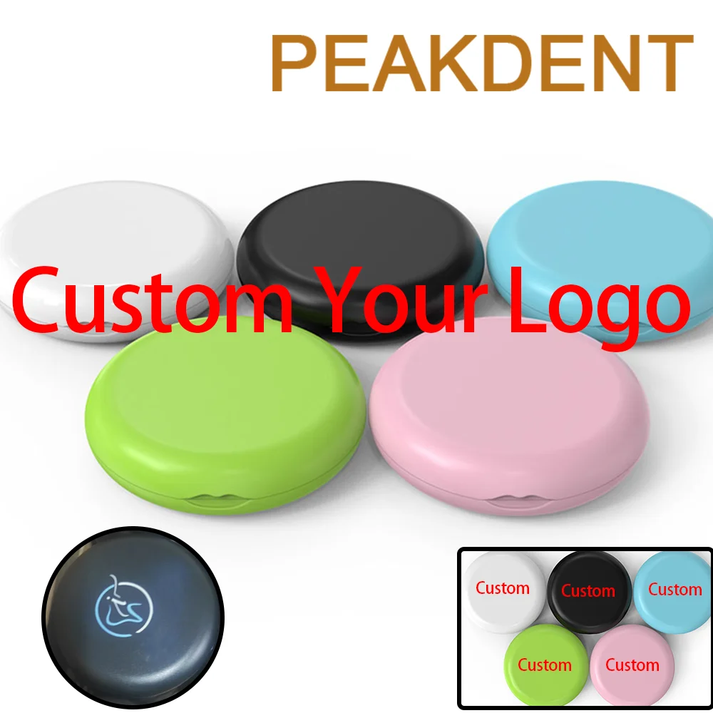 

100pcs Retainer Box With Custom Logo Dental Storage Box Magnetic Portable Fake Teeth Box Mouth Guard Container For Teeth Travel