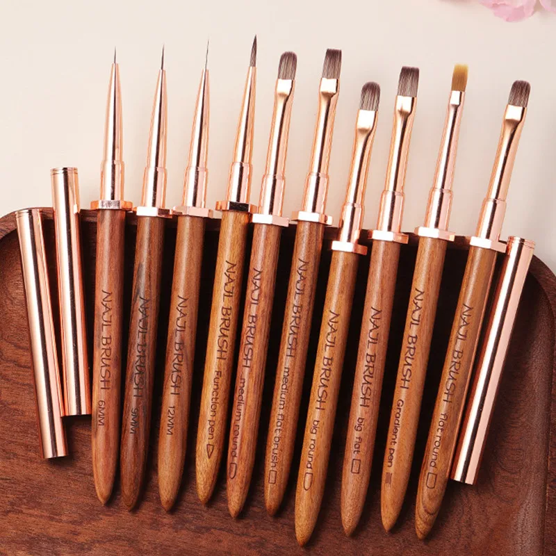 1/6 قطعة الجسم القلم مع حامل فرشاة الأظافر هلام الطلاء مسمار الفن هلام تلميح تمديد ملحقات البناء مسمار فرشاة فنية #1