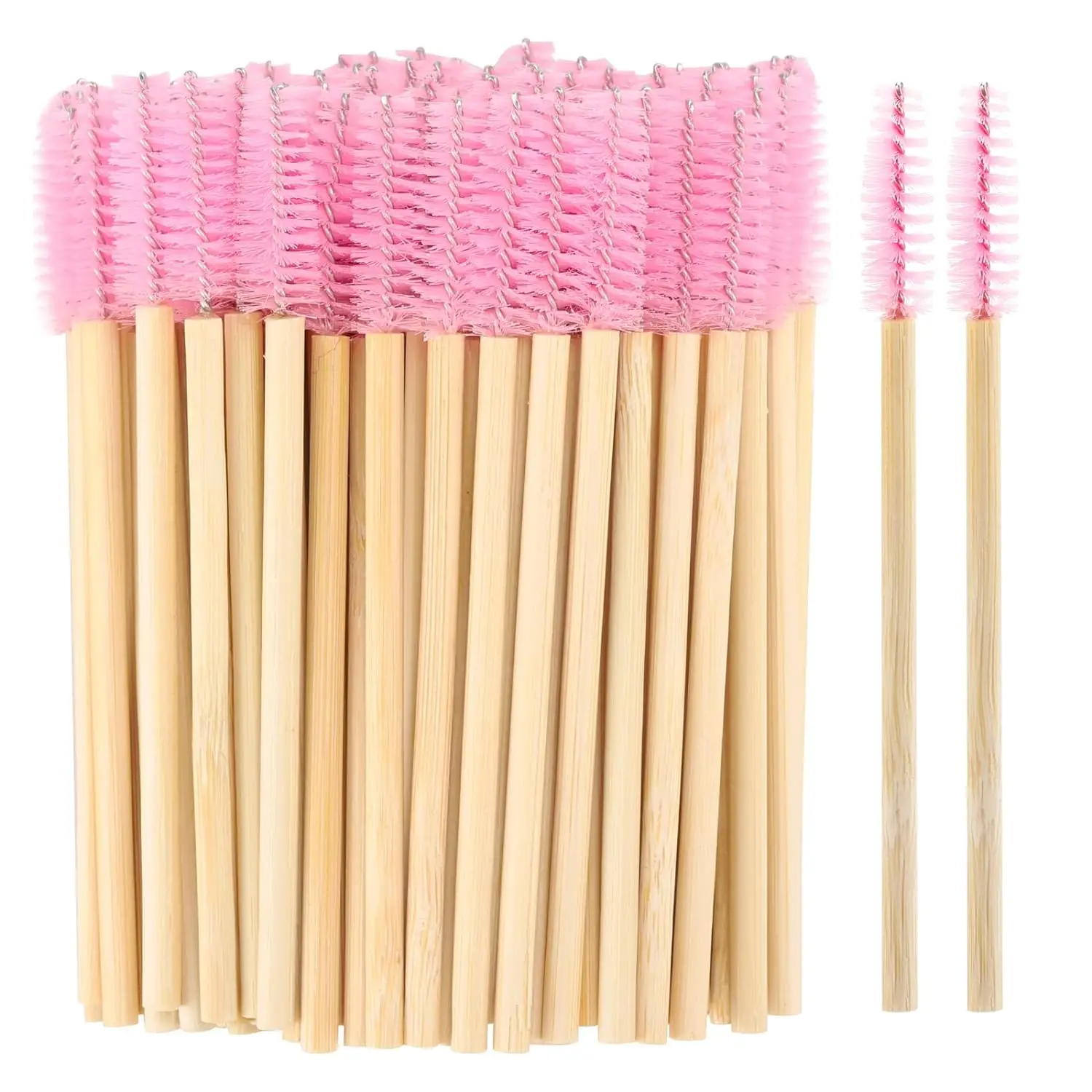 

50/100/300pcs Eyebrow Eyelash Brushes Wooden Eyelash Spoolies Mascara Wands Lip Applicator for Eyelash Extension Makeup Tool