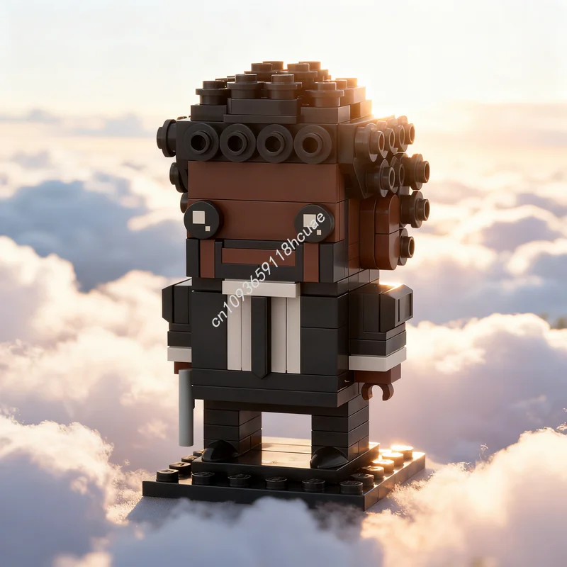 165 Uds. MOC Brickheadz Jules Winfield Pulp Fiction modelo arquitectura de bloques de construcción regalos de navidad ladrillo juguete cumpleaños