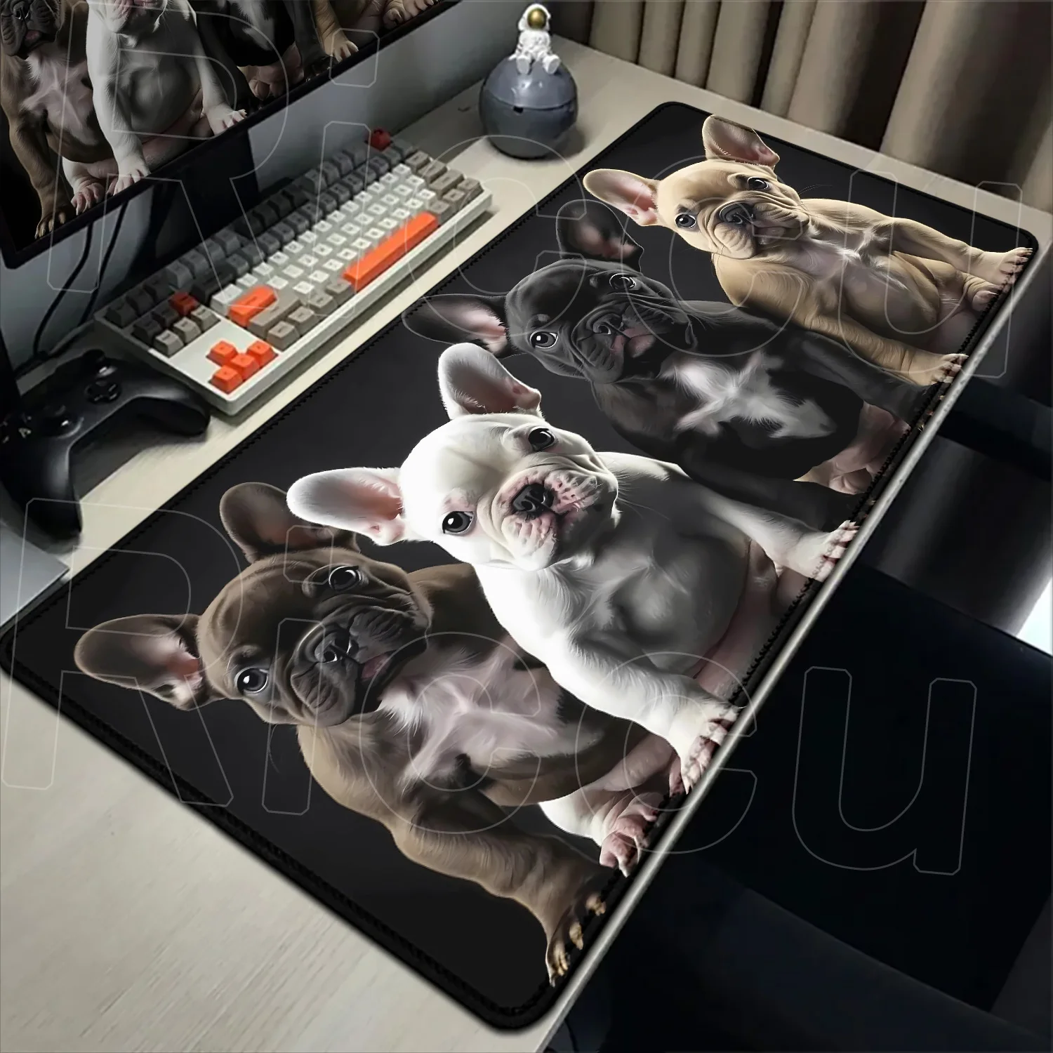 

Cute Pet French Bulldog Mouse Pad Cute PUPPY Mousepad HD Print Extended Gaming Keyboard Mat Large PC XXL Laptop Gamer Desk Mats