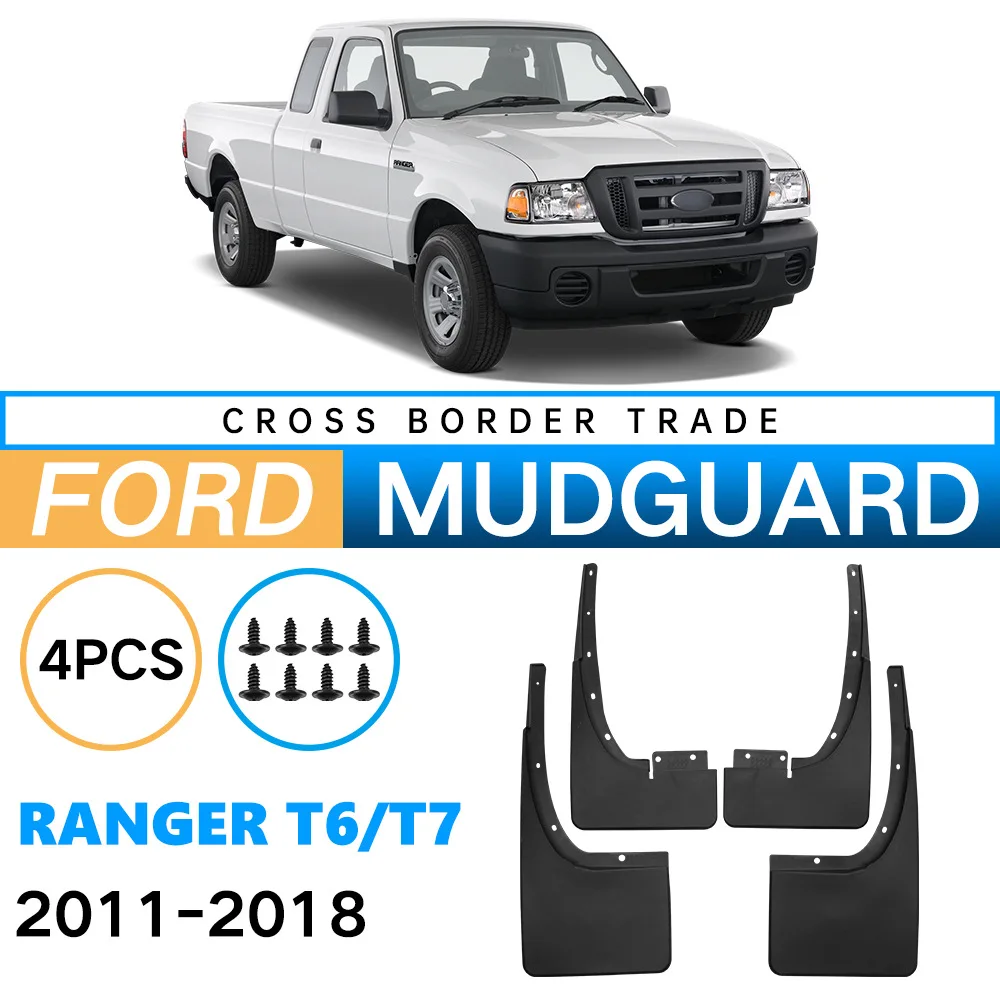 Car Auto Mud Flaps Splash Guards Fender Mudguard for Ford Ranger 2011–2018 Wheel Protection