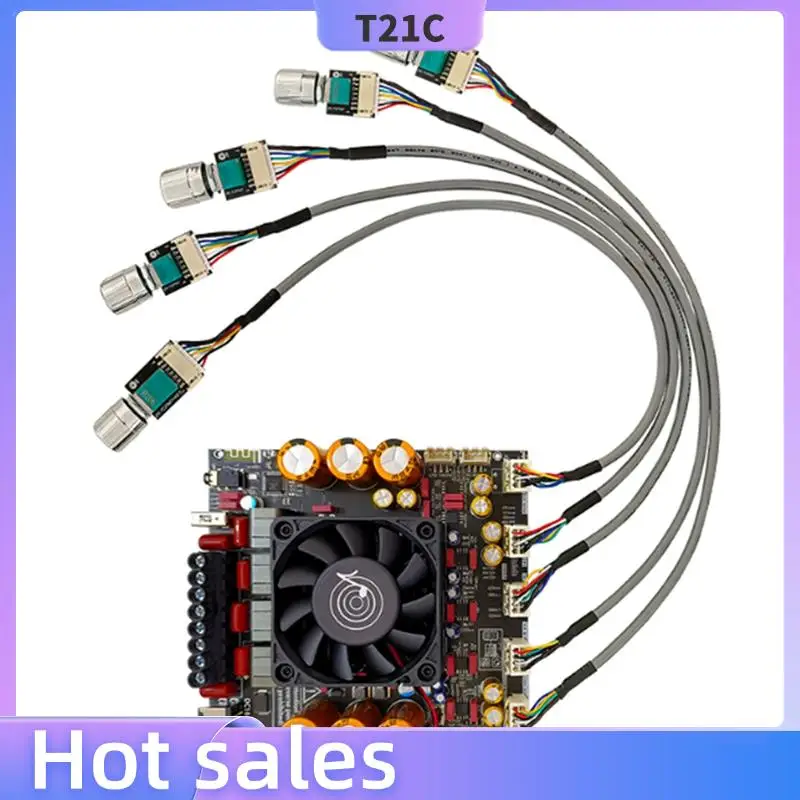 

T21C ZK-AS21P Stereo 2X3000W+ 600W Digital Power Amplifier Board Bluetooth Amplifier Module With Shielded Wire Subwoofer