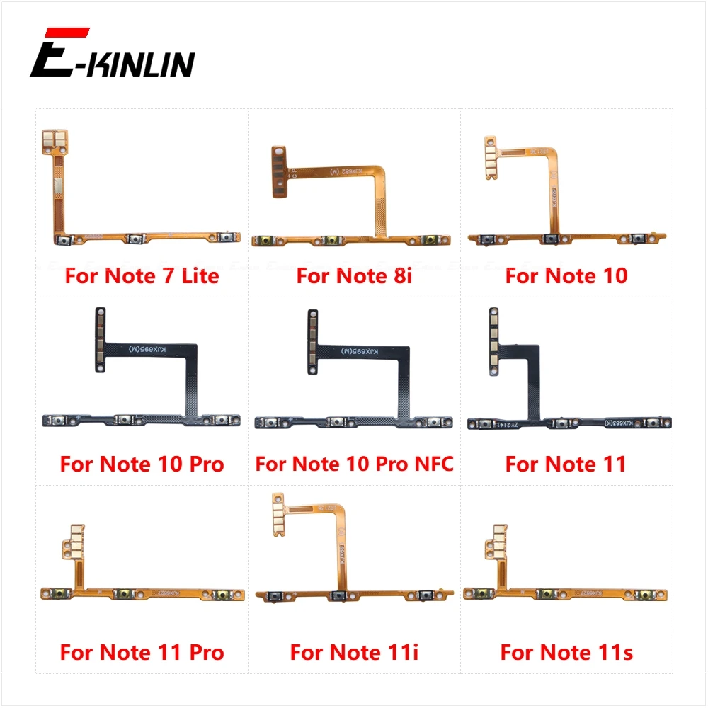 Power ON OFF Mute Switch Control Key Volume Button Flex Cable For infinix Note 7 Lite 8i 10 Pro NFC 11 11i 11s Replacement Parts