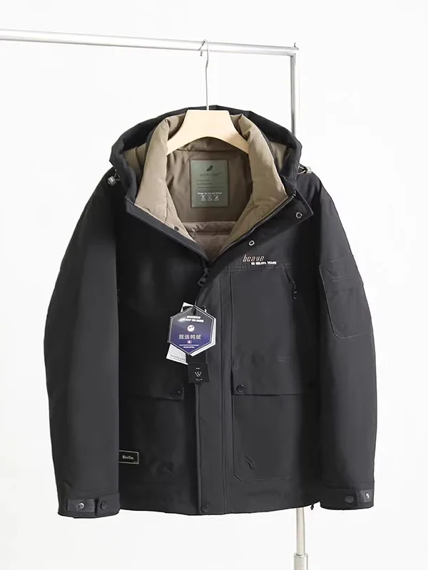 

Мужская утепленная куртка 2K Brand для активного отдыха, ветрозащитная, теплая, с 90% пуха, повседневная, с капюшоном, для города и досуга