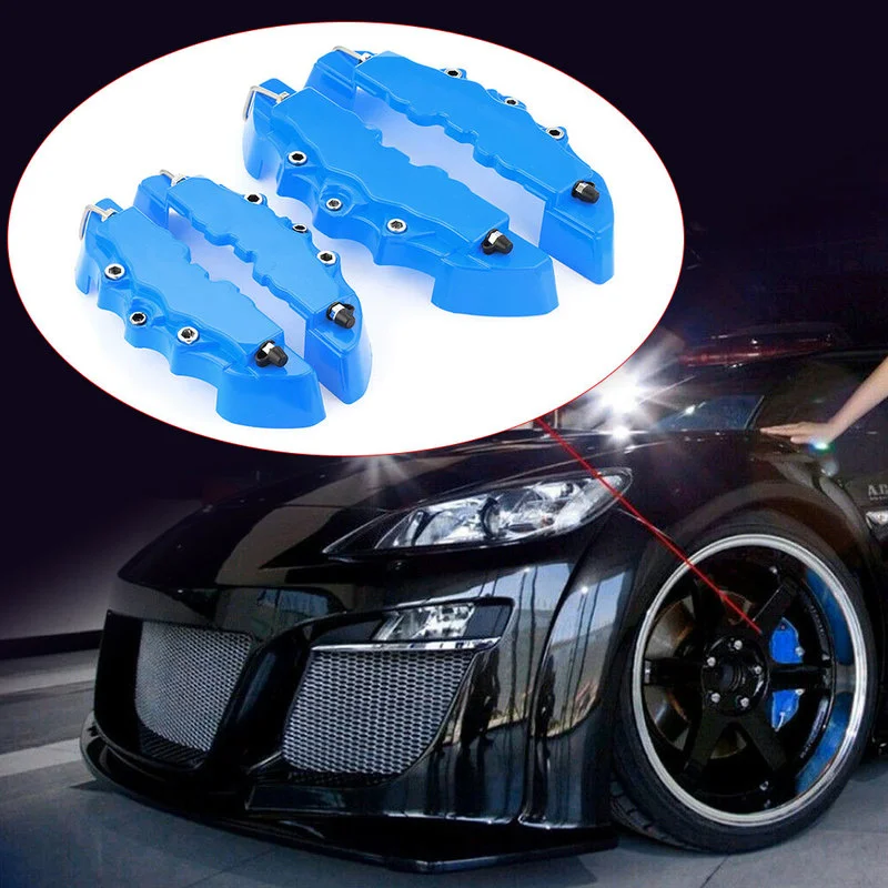 

4Pcs Car 3D Disc Brake Caliper Covers for 18.3-23.6" Wheels Front & Rear M+S Racing Disc Brake Caliper Plastic Cover Accessories