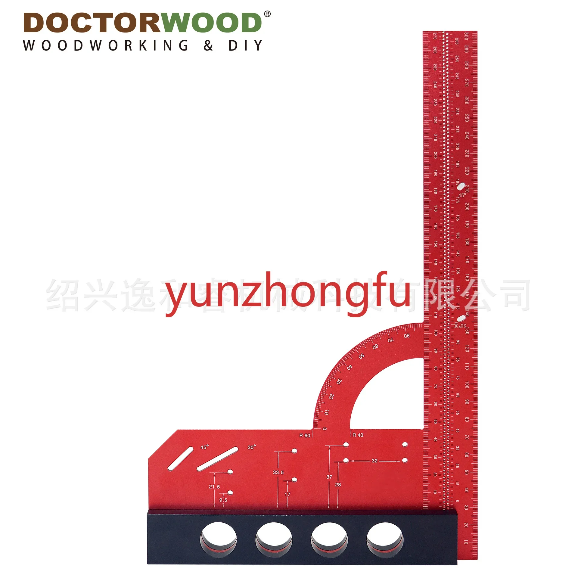 Multifunctional Angle Square Woodworking   Aluminum Alloy   Lineation Ruler  Scriber Hinge