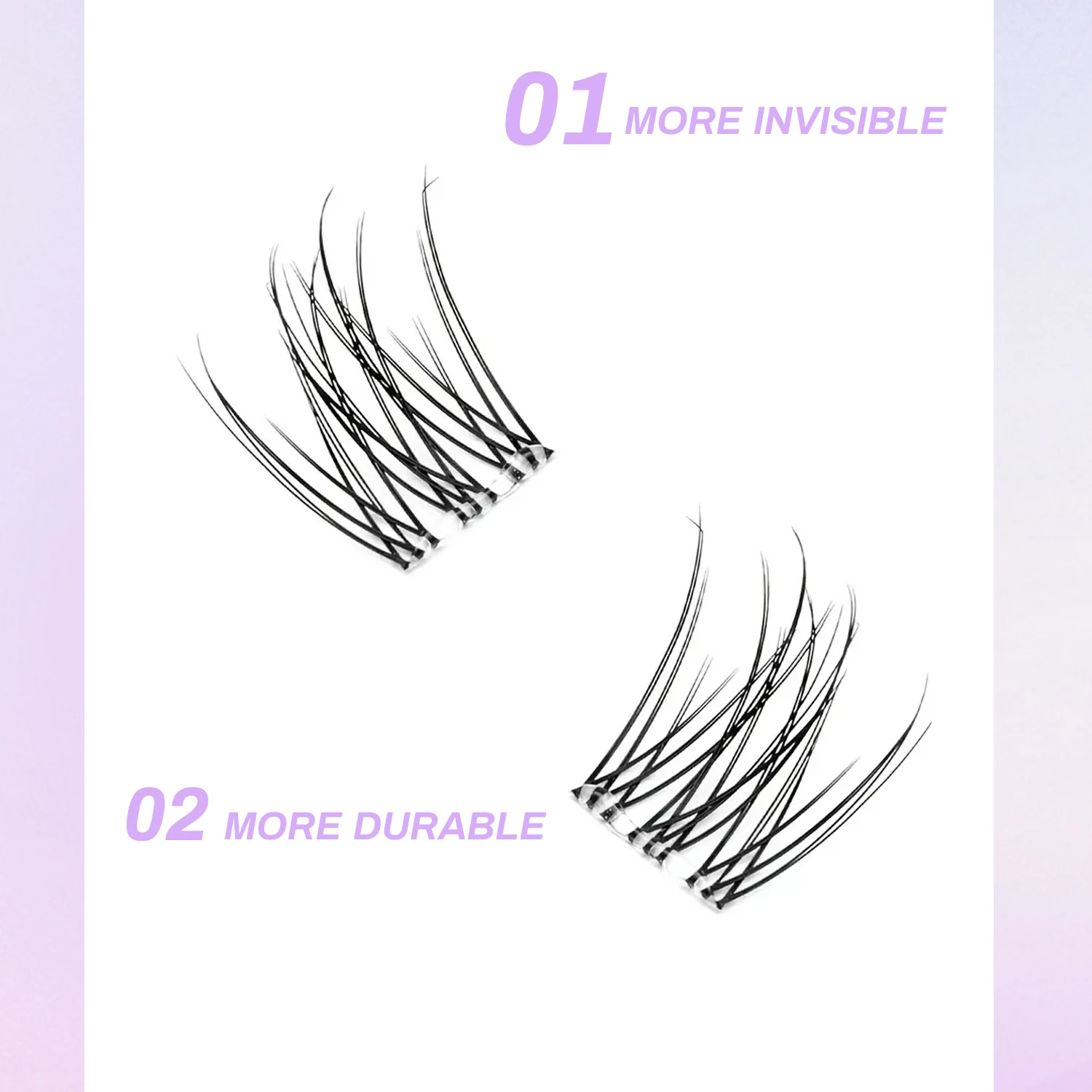 رموش ذاتية اللصق، 180 قطعة من مجموعات الرموش ذاتية اللصق، مظهر طبيعي، وصلات رموش فردية مختلطة 10-12 مم، فائقة الالتصاق، مع ملاقط، مناسبة للمبتدئين