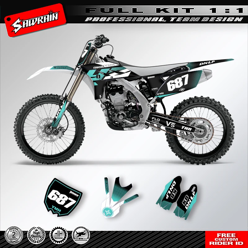 

Наклейка на мотоцикл Sawrain, набор наклеек с графикой команды для YAMAHA YZF 250 2010 2011 2012 2013 003