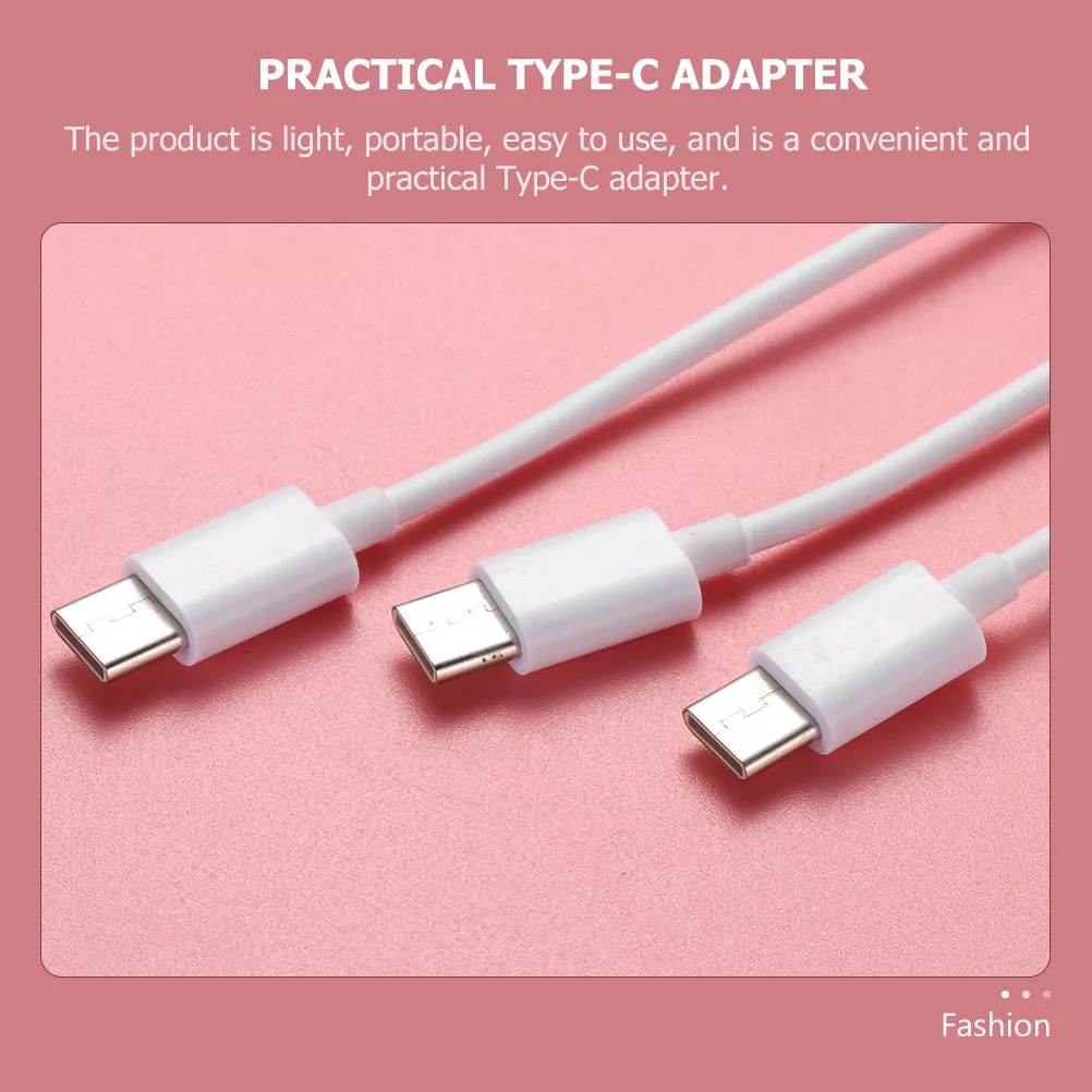 2 pces tipo-c para 3.5mm adaptador de áudio durável material de cobre pvc compatível com a maioria dos telefones conversor de fone de ouvido portátil
