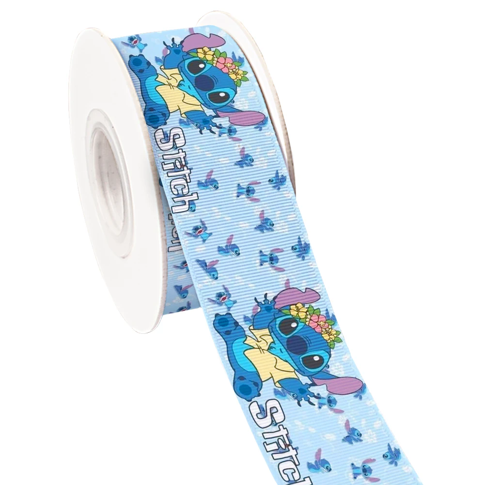 Nastro di raso da 10 metri nastro di Grosgrain di vendita calda Disney Stitch per confezioni regalo per bambini