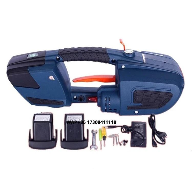 

Electric Strapping Tool for PP PET Straps Automatic Tightening Strapping Machine Handhold 4000mha Battery Powered Packing Tool