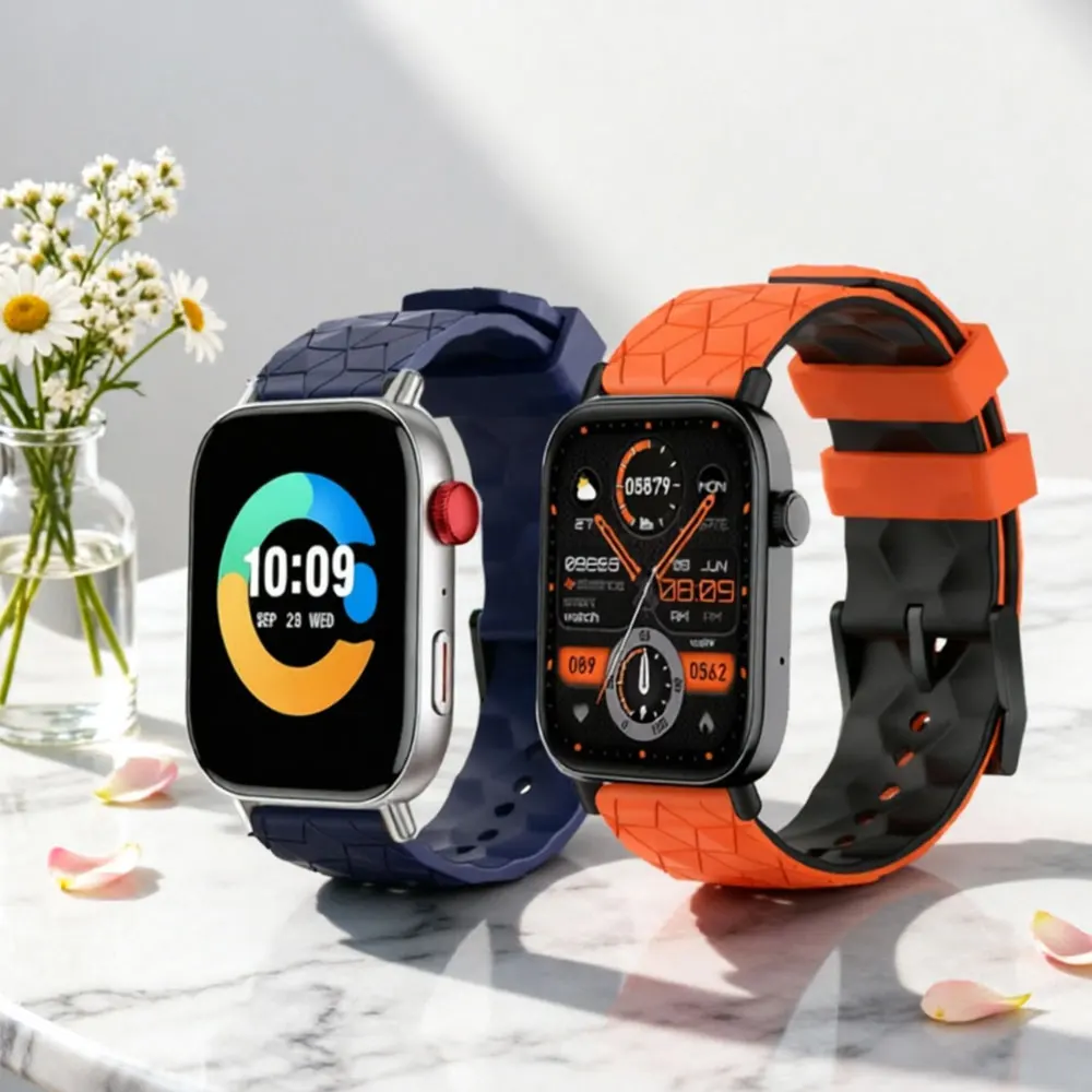 20 22mm Football Pattern Silicone For COLMI P71/81 Strap Replacement Strap For COLMI C81/C60/M42/V68/P73/I28 Ultra Soft Bracelet