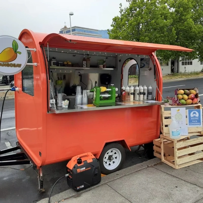 New USA Enclosed Food Trailer for Hotdog Pizza Coffee Ice Cream Corn Versatile Restaurant Truck for Retail Hotel Remolque