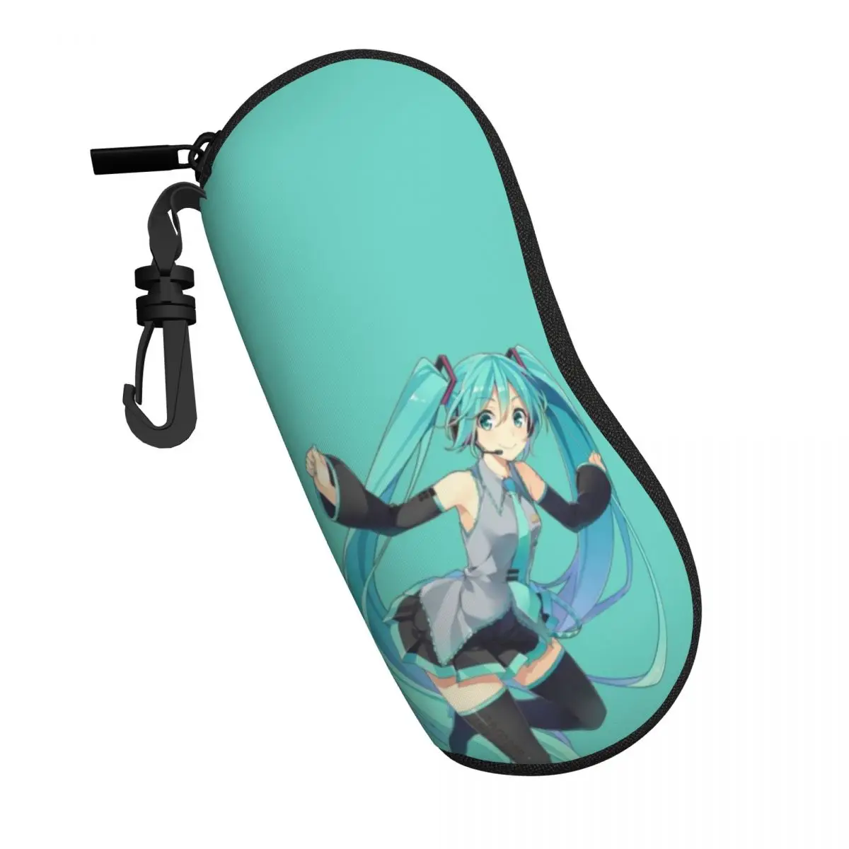 Hatsune Miku Ultra-Light Soft Shell Glasses Case - Compact and Portable Eyewear Case for Travel, School, and Daily Use