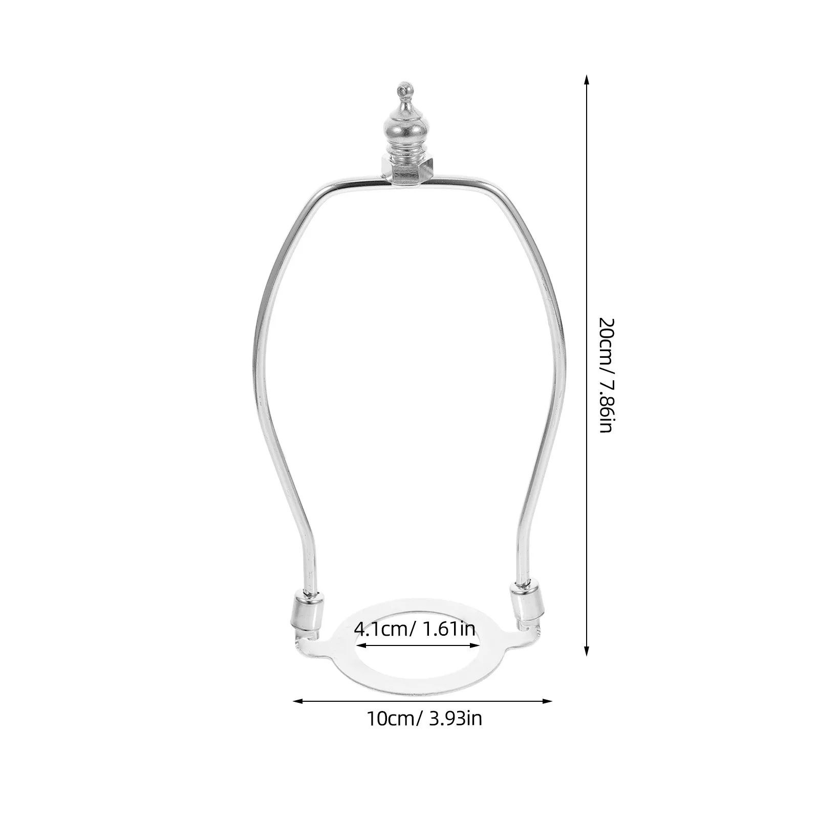 Set di staffe per arpa e paralume da 2 pezzi, telaio di supporto facile da installare per parti di ricambio per riparazione lampada da tavolo fai da te